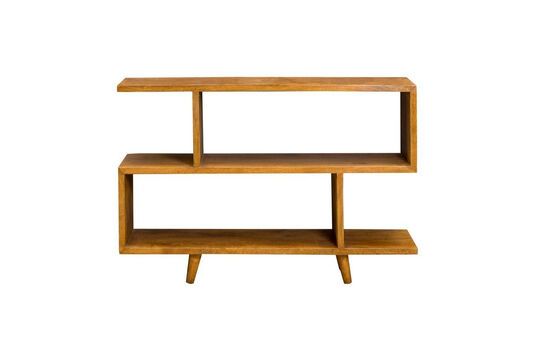 Etagère basse en bois jaune Shift Détouré