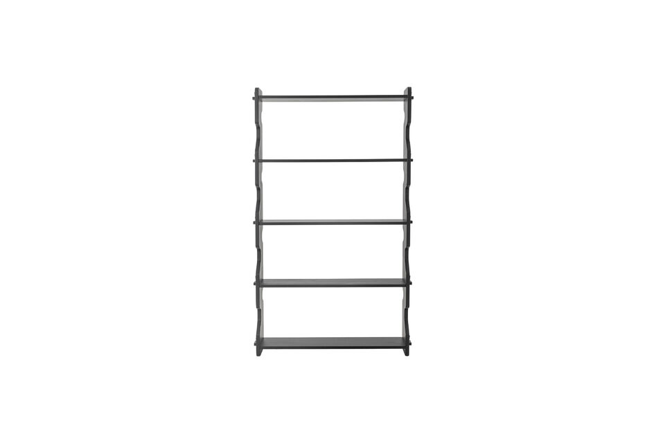 Étagère L84xH140xW20 cm en bois de sapin noir Savoya - 5