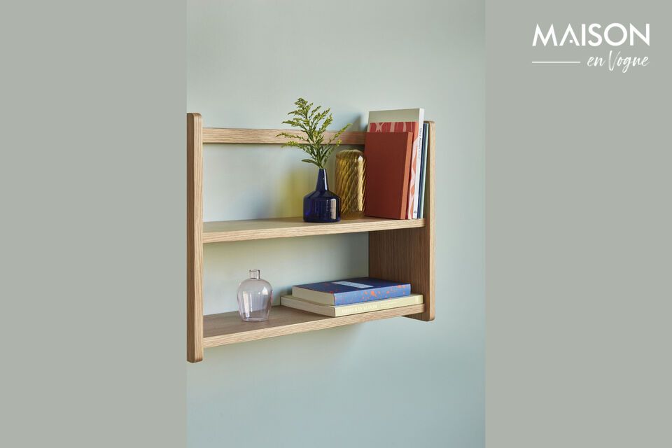 Alfredo Calandrelli Étagère Murale Bois Mélaminé Noir 100x20cm - Design Italien Moderne Et Robuste