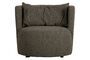 Miniature Explore brown fabric armchair Clipped