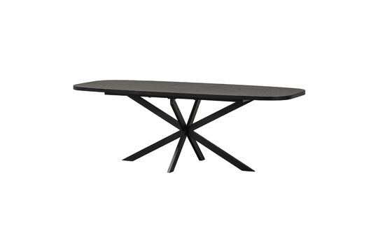 Extendable dining table 180-220x90 cm MDF black Arros