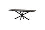 Miniature Extendable dining table 180-220x90 cm MDF black Arros Clipped