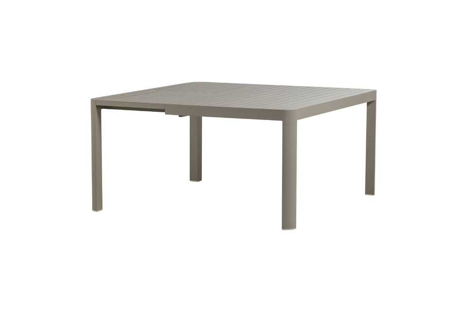 Extendable garden table aluminium sand Ovara Woood