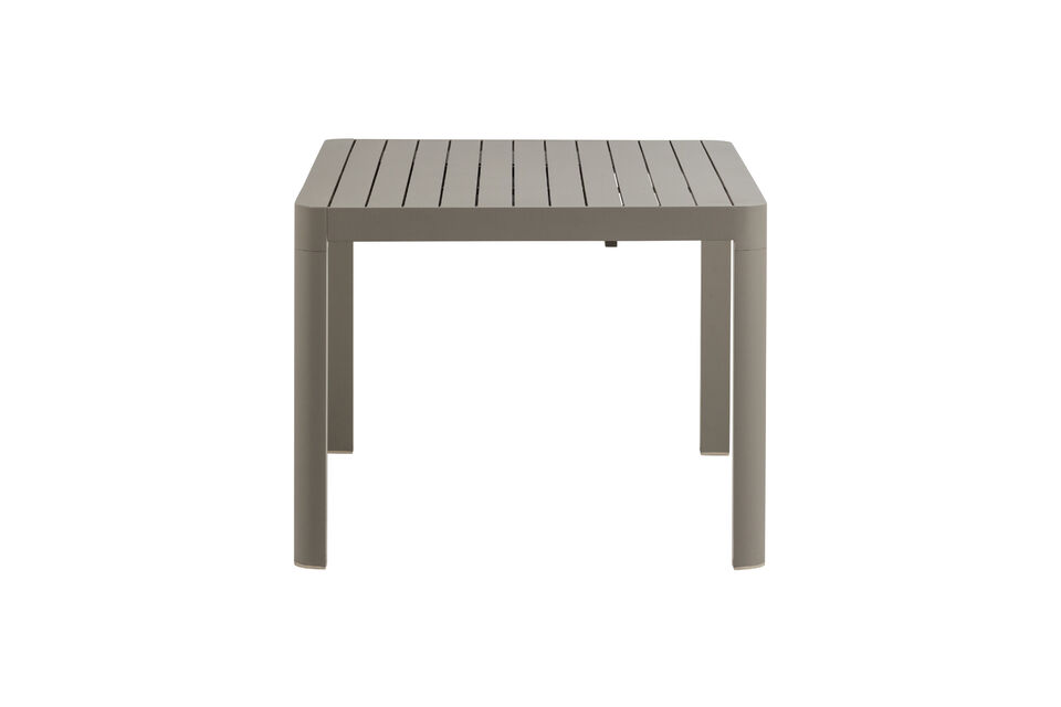 Material The aluminum material is specifically suited for outdoor use thanks to its