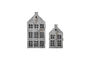 Miniatura Farolillos set de 2 de hierro gris Heidrun Clipped