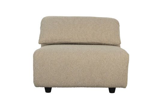 Fauteuil 1,5 place en tissu brun Wings