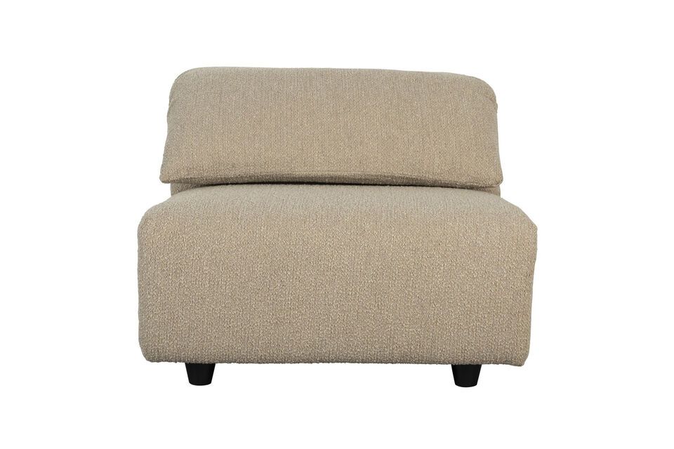 Fauteuil 1,5 place en tissu brun Wings Zuiver