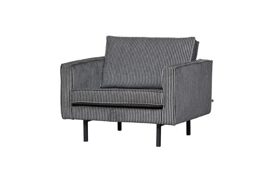 Voir la fiche produit fauteuil à rayures Noir/Gris Rodeo Fauteuil à rayures Noir/Gris Rodeo