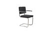 Miniature Fauteuil avec accoudoirs en tissu côtelé noir Ridge Kink Rib 2