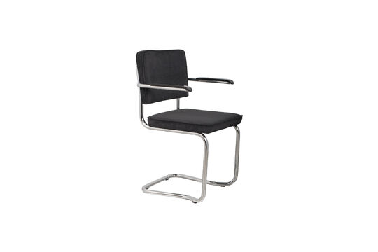 Voir la fiche produit fauteuil avec accoudoirs en tissu côtelé noir Ridge Kink Rib Fauteuil avec accoudoirs en tissu côtelé noir Ridge Kink Rib