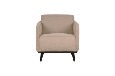 Fauteuil boucle beige STATEMENT