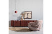 Miniature Fauteuil Chenille Vieux Rose Mélangé FOLKE 3