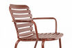Miniature Fauteuil de jardin avec accoudoirs en aluminium rouge Vondel 11
