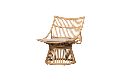 Fauteuil de jardin en osier synthétique naturel Alatna