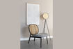 Miniature Fauteuil de salon en bois et tisu gris spike 14