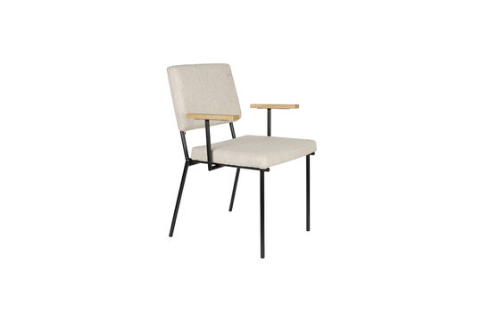 Fauteuil de table en polyester blanc cassé Fellow Détouré