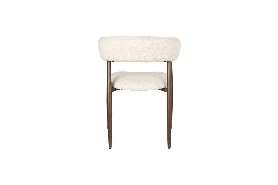 L\'assise et le dossier sont quant à eux revêtus d\'un tissu doux de couleur claire pour un beau