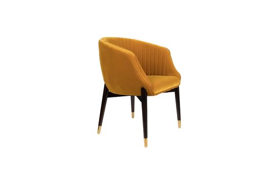 Fauteuil Dolly en velours ocre