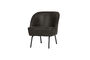 Miniature Fauteuil eco-cuir noir Vogue Détouré