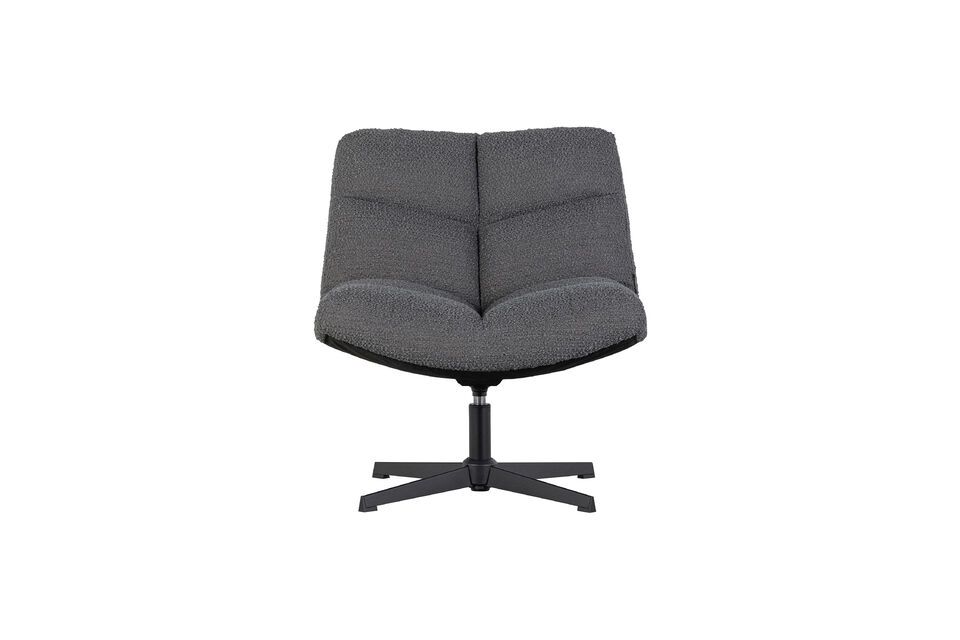 Fauteuil effet peau de mouton anthracite  Vinny Woood