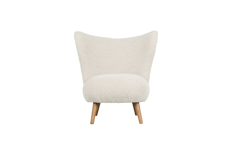 Le fauteuil effet peau de mouton blanc Céline est un siège très attrayant