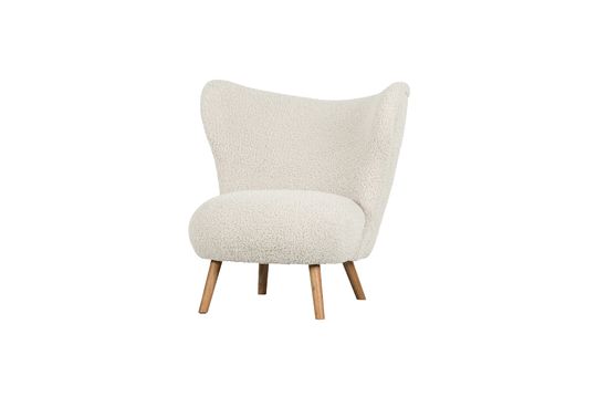 Fauteuil effet peau de mouton blanc Celine Détouré