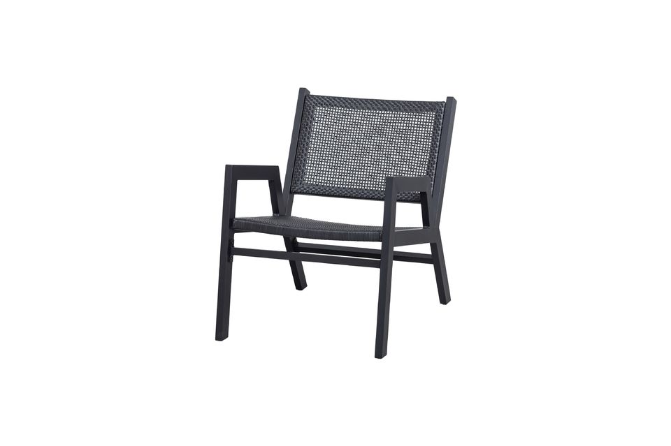 Fauteuil en aluminium noir Pem Woood