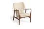 Miniature Fauteuil en bois de frêne crème Peggy Détouré