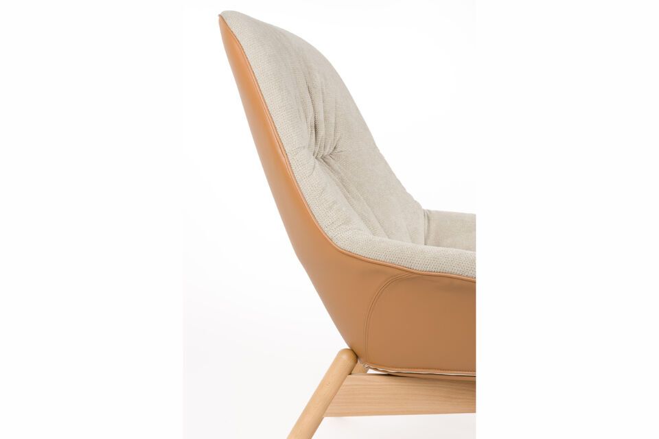Fauteuil en bois de hêtre beige Duke - 9