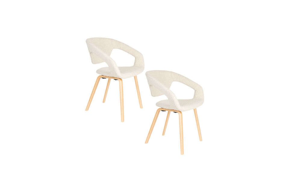 Fauteuil en bois de hêtre beige Flexback - 8