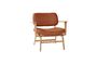 Miniature Fauteuil en bois et cuir orange Haze Détouré