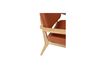 Miniature Fauteuil en bois et cuir orange Haze 8