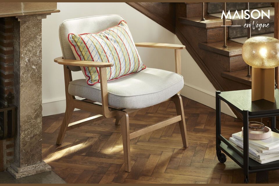 Un fauteuil généreux et confortable
