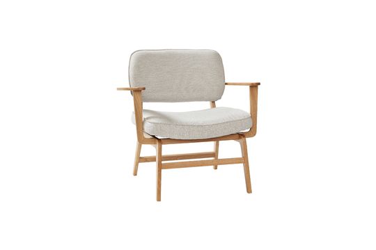 Fauteuil en bois et tissu gris Haze Détouré