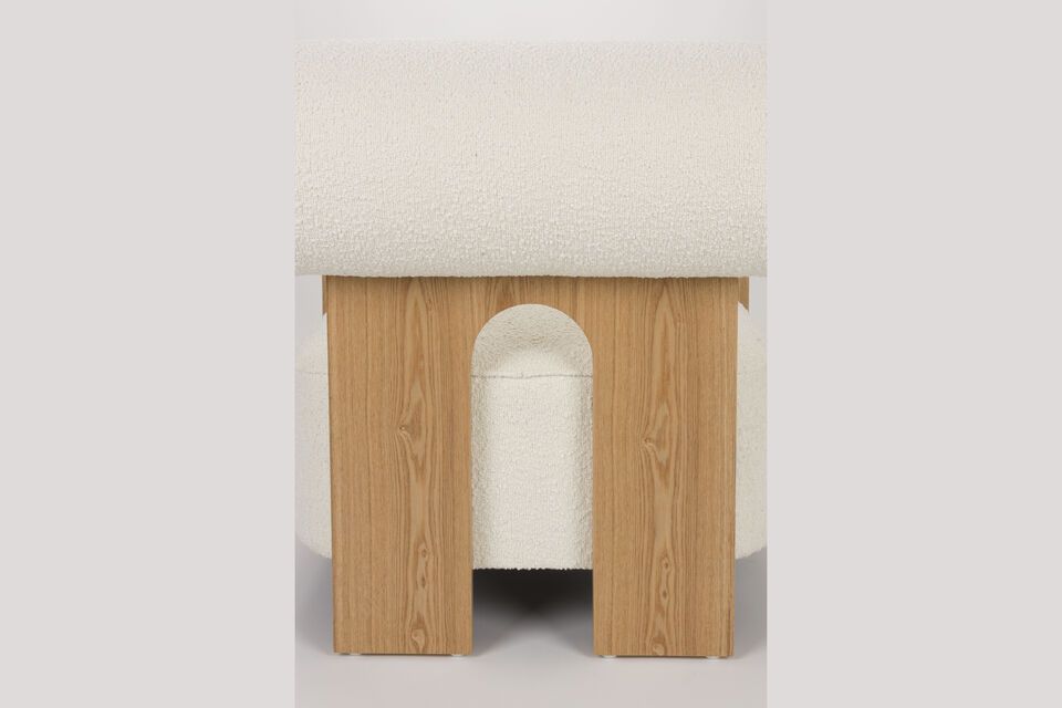 Fauteuil en bouclette beige Oolong - 9