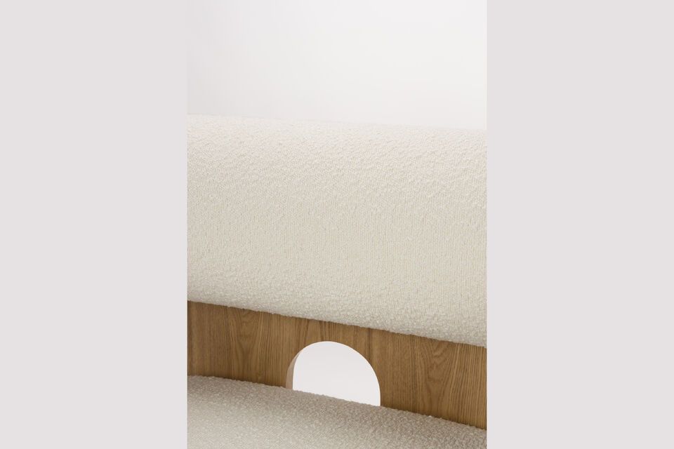 Fauteuil en bouclette beige Oolong - 10
