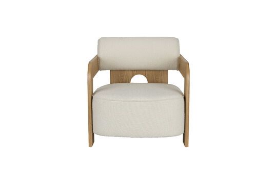 Fauteuil en bouclette beige Oolong Détouré