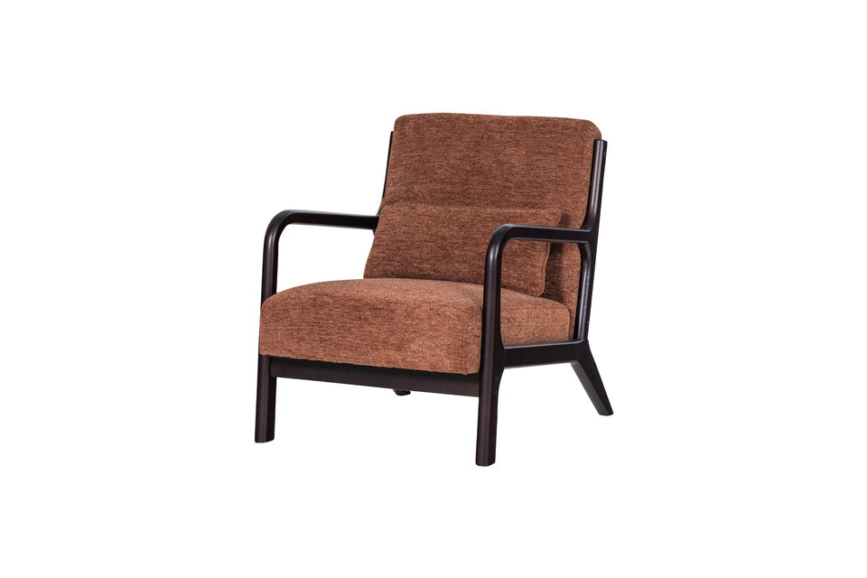 Fauteuil en chenille marron Mark Woood