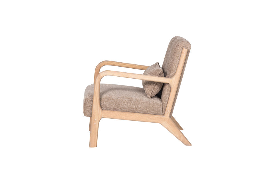 Le tissu en chenille sable offre un aspect apaisant qui s\'intègre harmonieusement dans divers