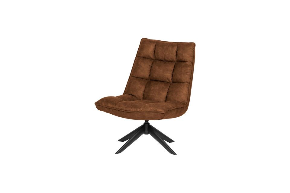 Le fauteuil Jouke en cuir synthétique marron