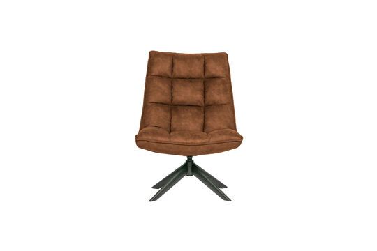 Fauteuil en cuir artificiel marron Jouke Détouré