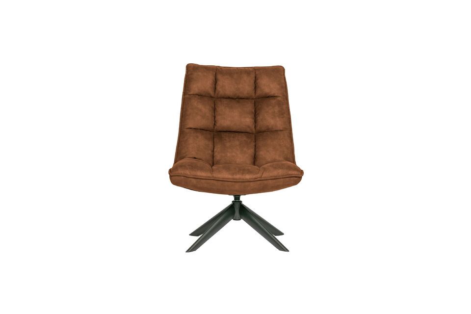 Fauteuil en cuir artificiel marron Jouke Woood