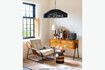 Miniature Fauteuil en cuir marron et beige Lord 7