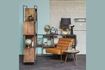 Miniature Fauteuil en cuir marron Makine 5