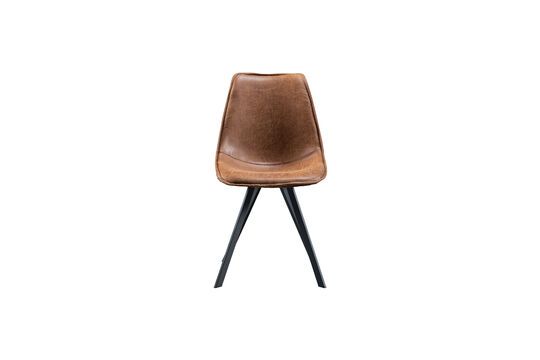 Fauteuil en cuir marron Swen  Détouré