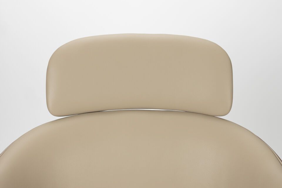 Fauteuil en cuir PU beige Frie - 10