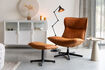 Miniature Fauteuil en Cuir PU brun John 2