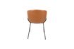 Miniature Fauteuil en cuir PU marron Feston 10