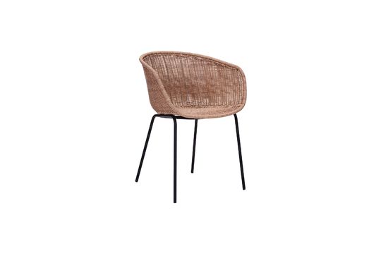 Fauteuil en osier synthétique beige Hapur Détouré