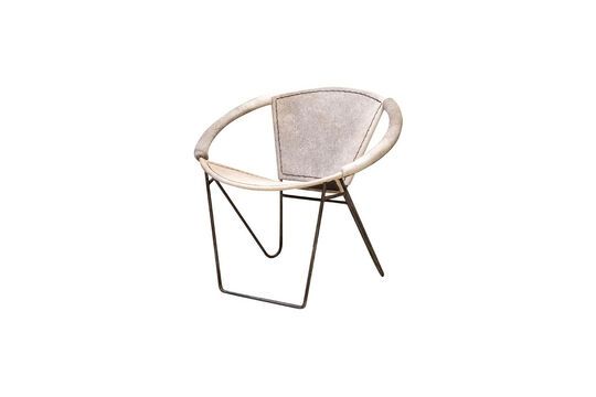 Fauteuil en peau de vache gris Arceau